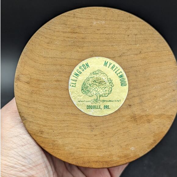 Pair 2 VTG Ellingson Myrtlewood wood Mid Century Modern MCM candlestick holders - Picture 8 of 13